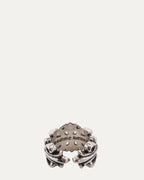 Double Floral Cross Ring