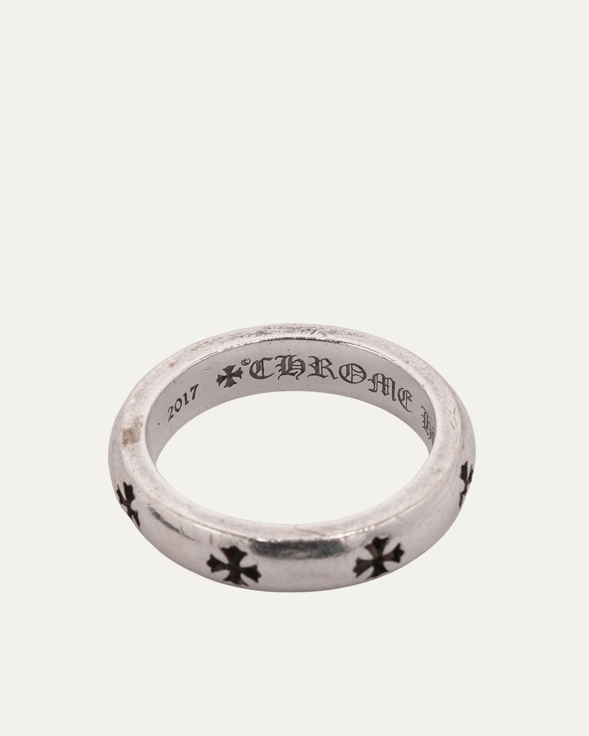 Negative Plus Cross Band Ring