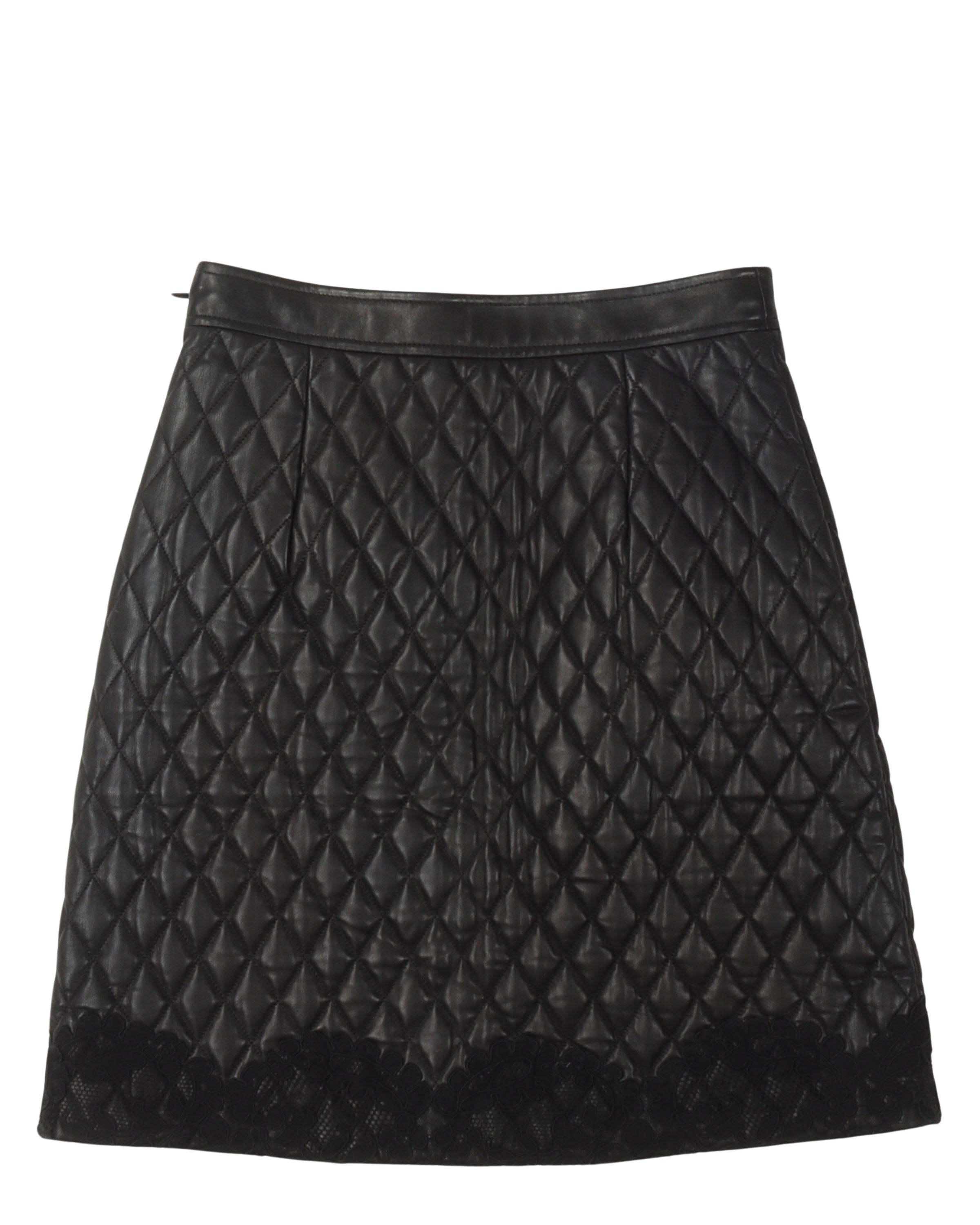 Quilted Leather Skirt