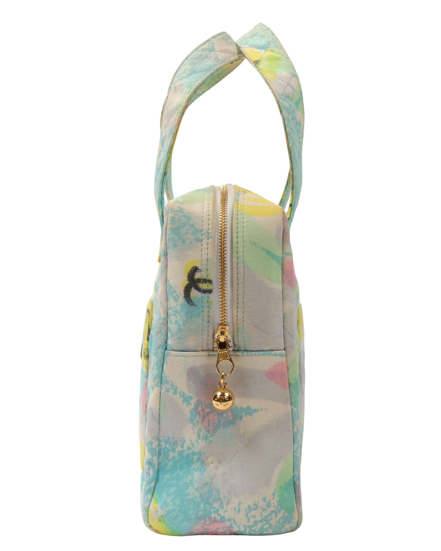 Canvas and Patent Leather CC Mini Tote