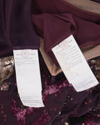 FW 2002 Beaded Skirt and Silk Shirt Set