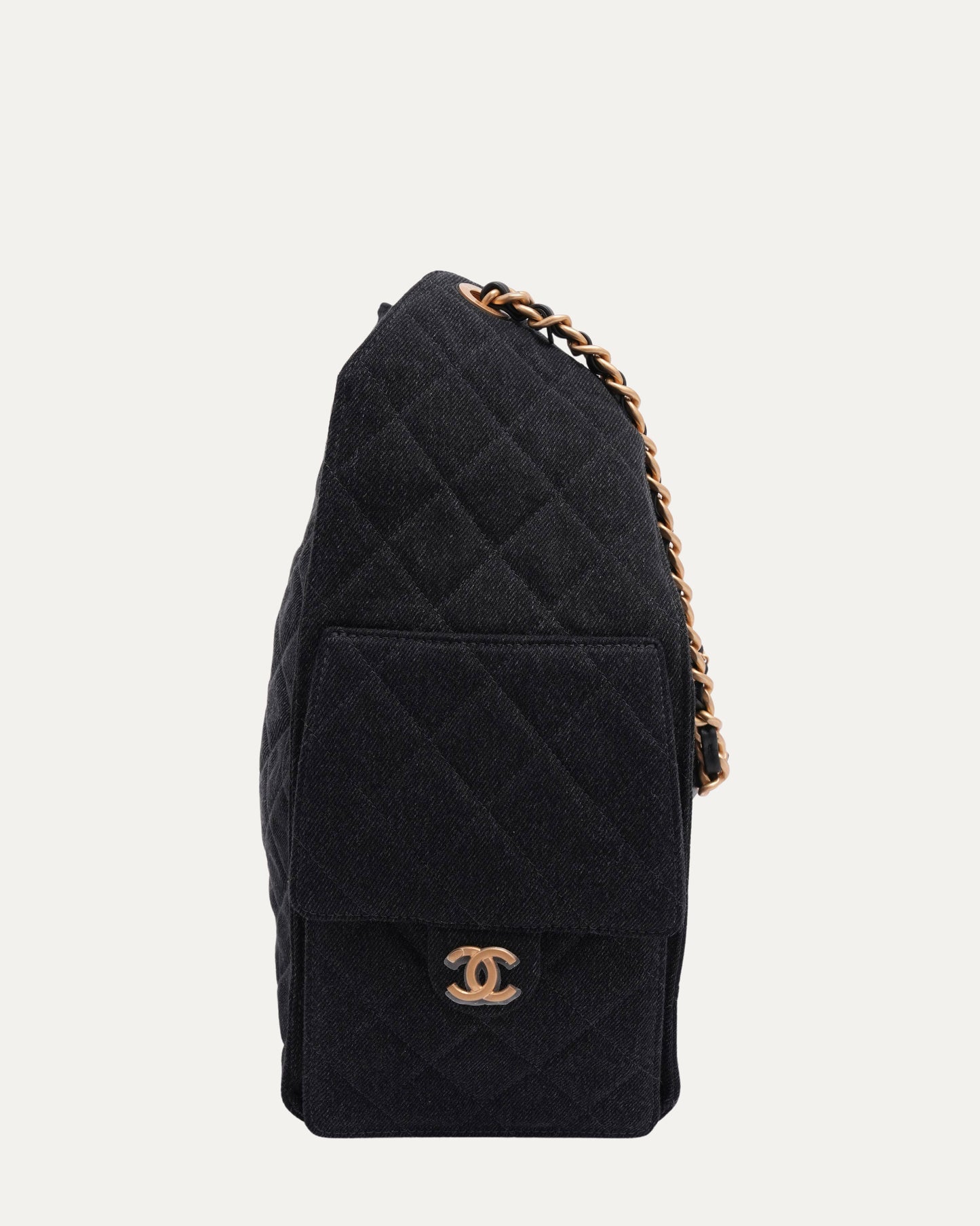 Denim Quilted Medium 25 Hobo Bag