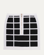 Paneled Knit Mini Skirt