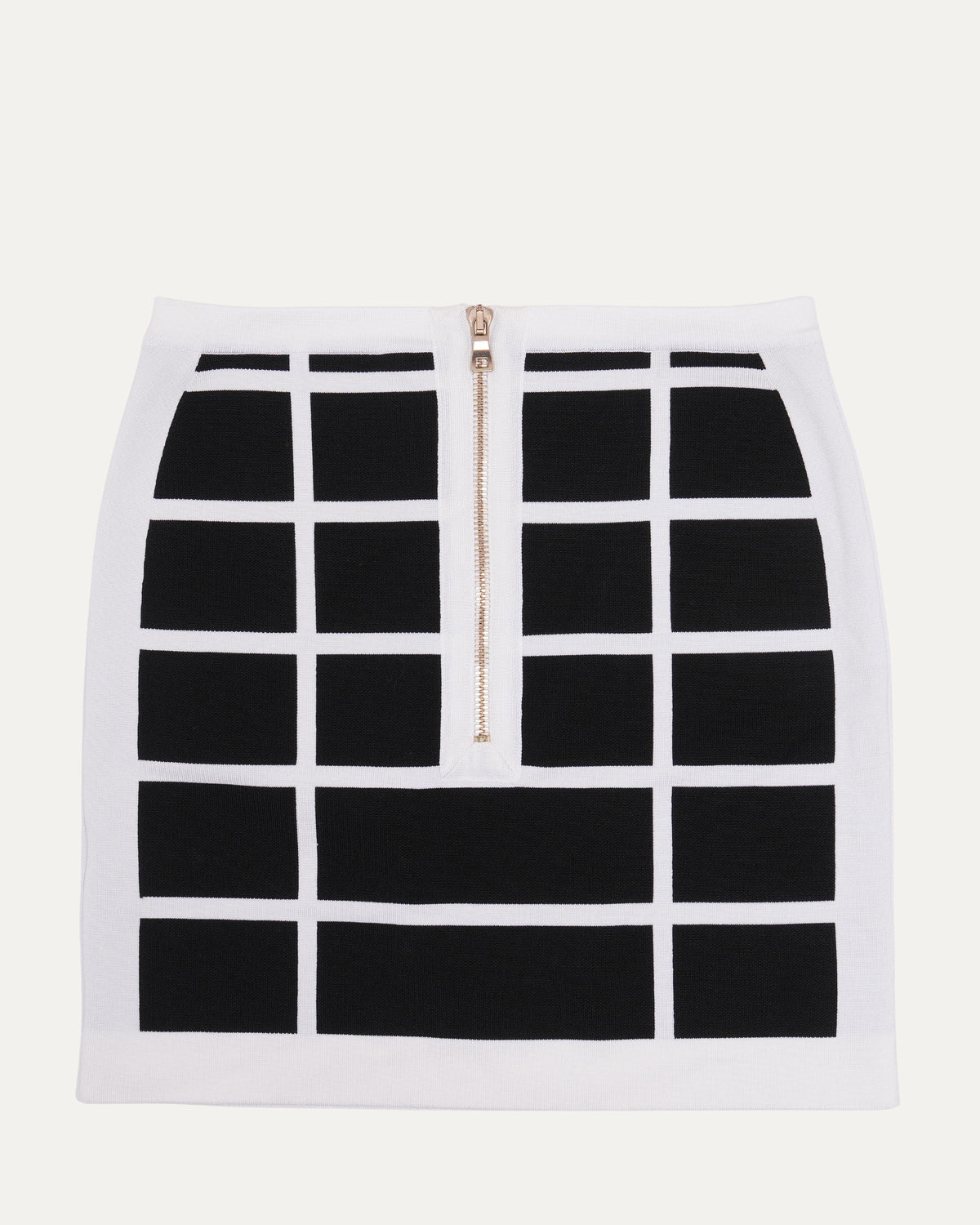 Paneled Knit Mini Skirt