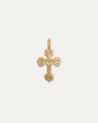 Gold Diamond Filigree Cross Pendant