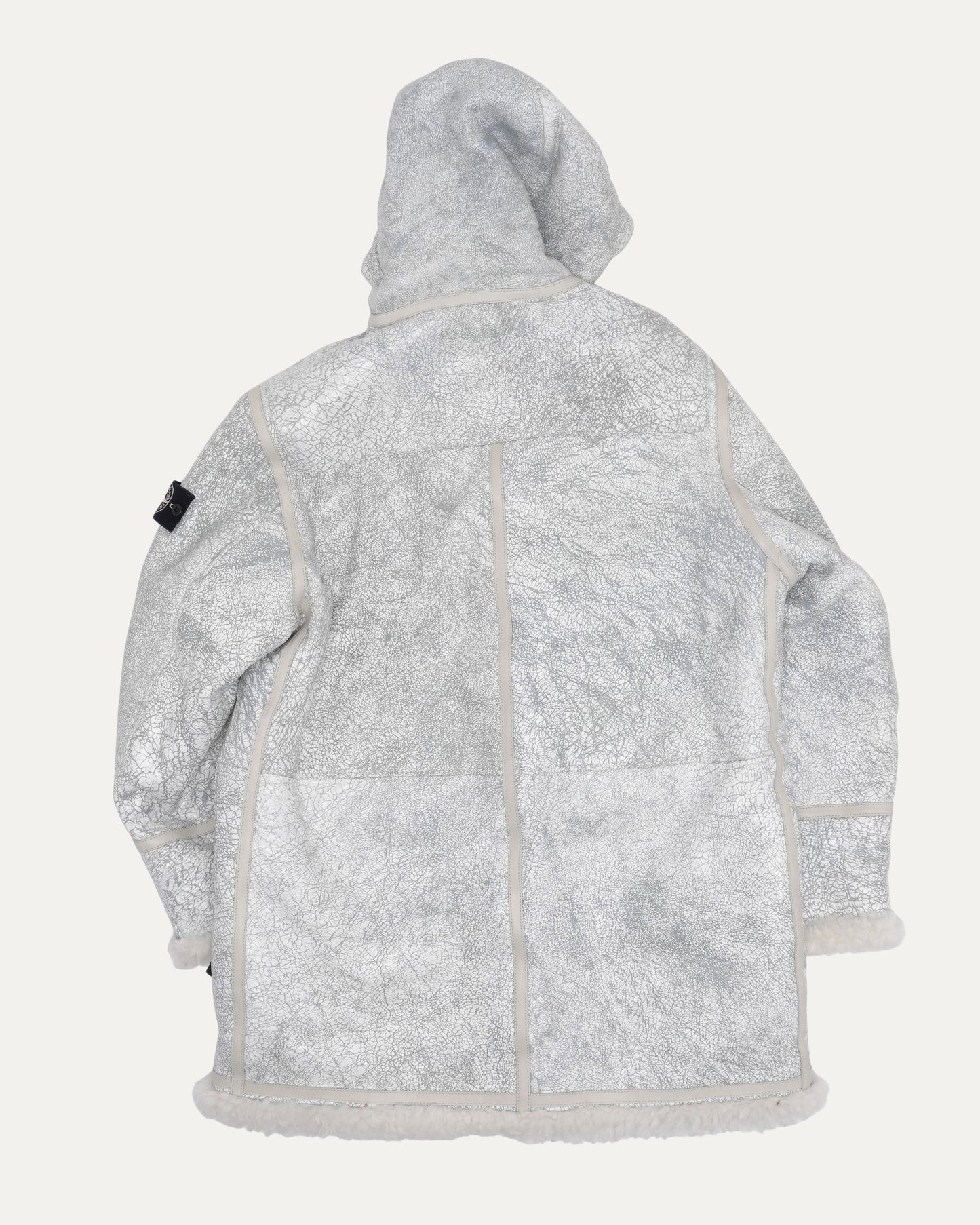 Vitrified Lambskin Duffel Coat