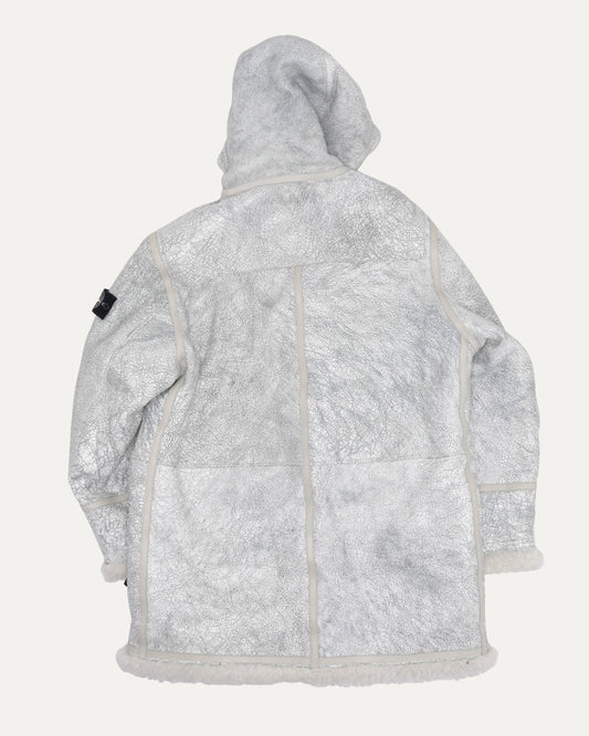Vitrified Lambskin Duffel Coat