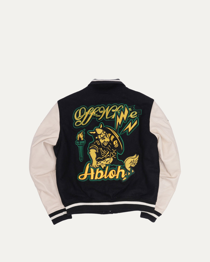 Graphics Leather Varsity Jacket