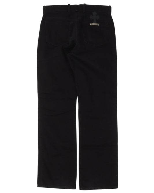Vintage Fleur Knee Cross Patch Jeans