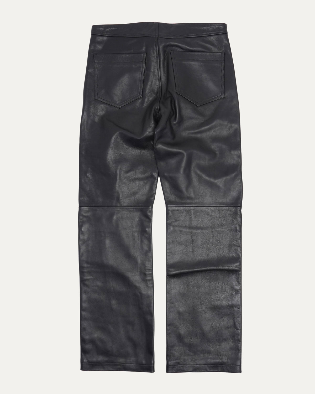 Belted Leather Moto Pants