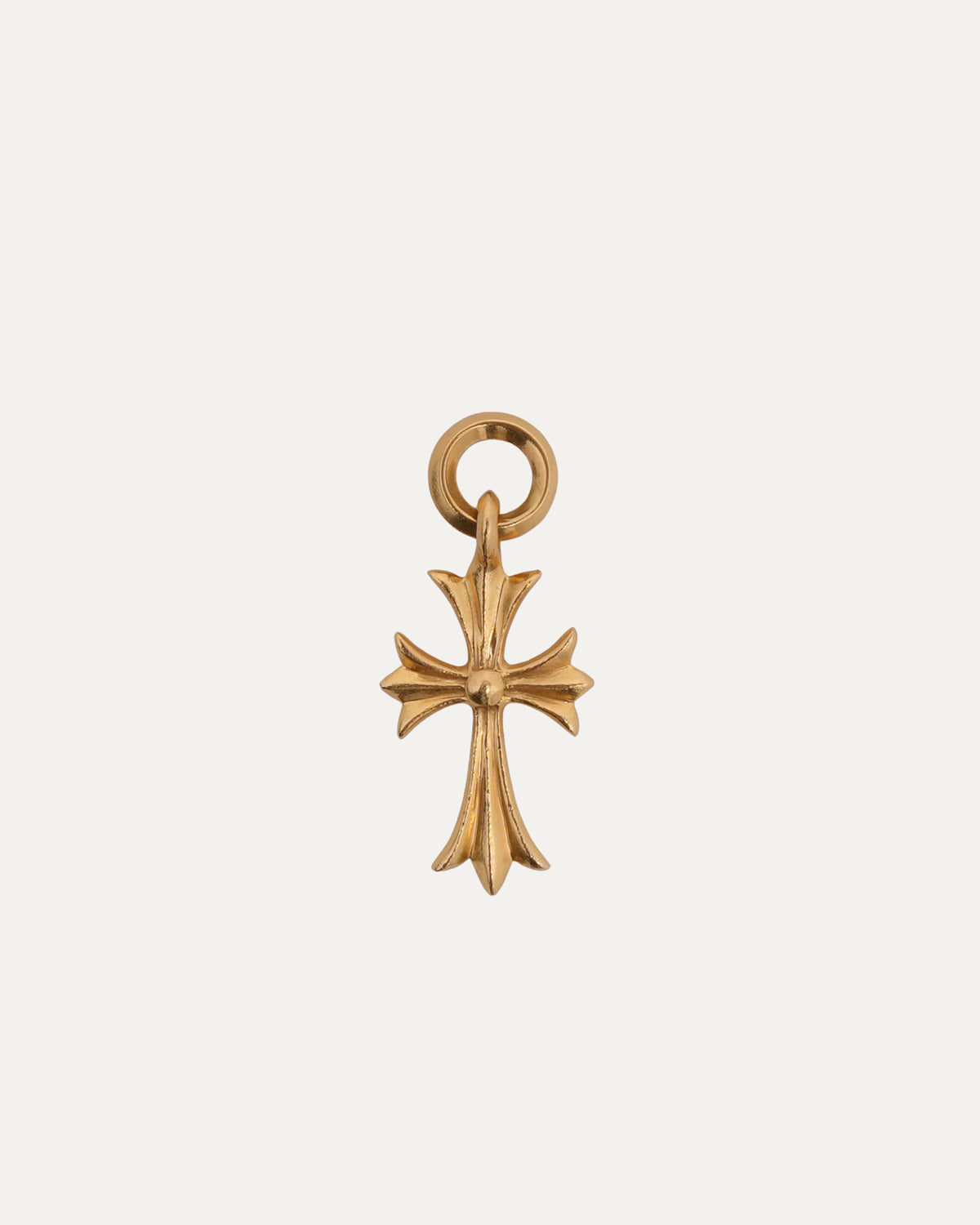 22k Gold Tiny Cross w/ B Ring