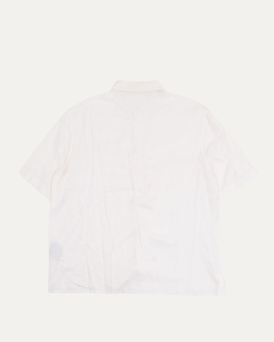 Oblique Monogram Silk Blend Short Sleeve Shirt