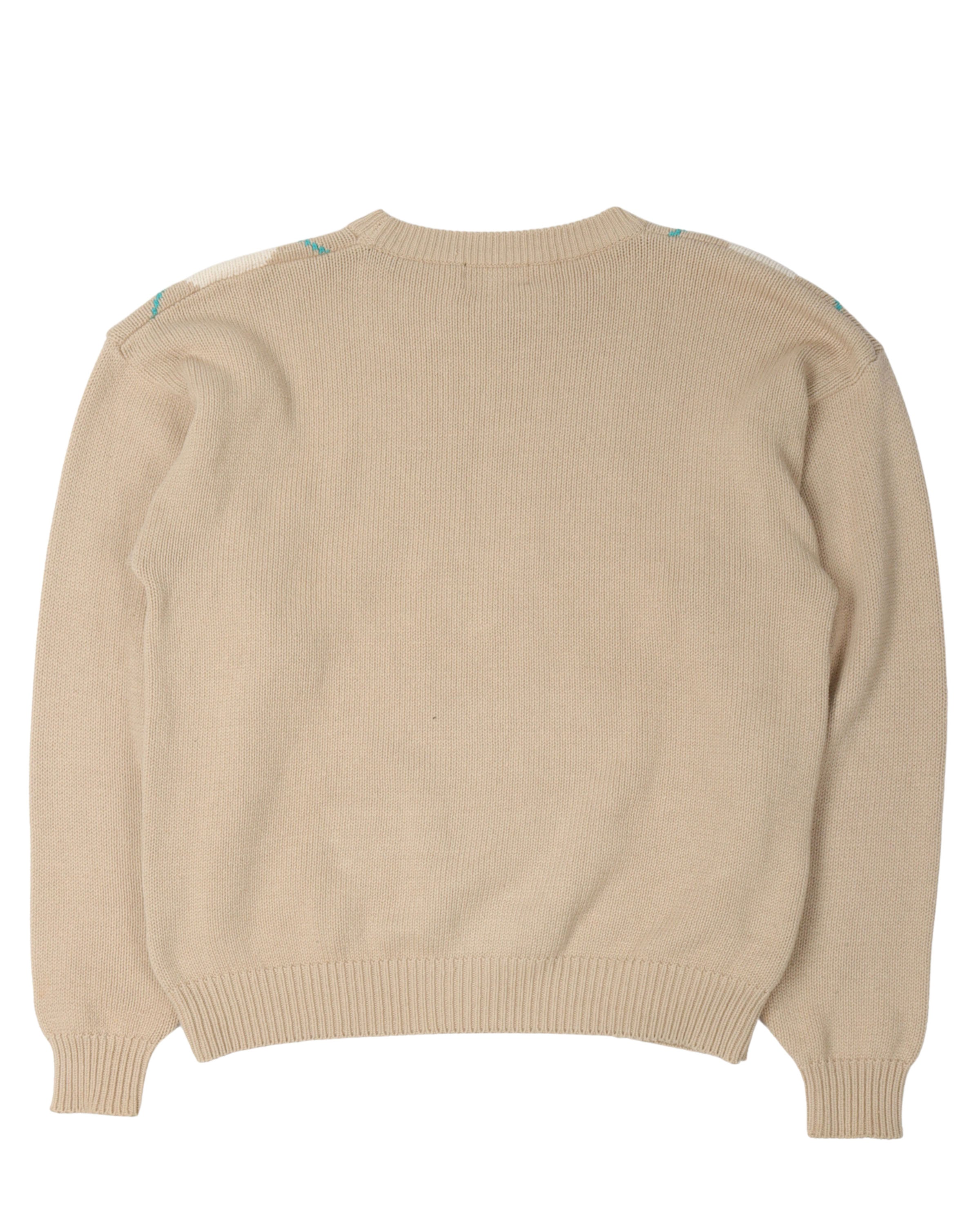 Vintage Plaid Cotton Sweater