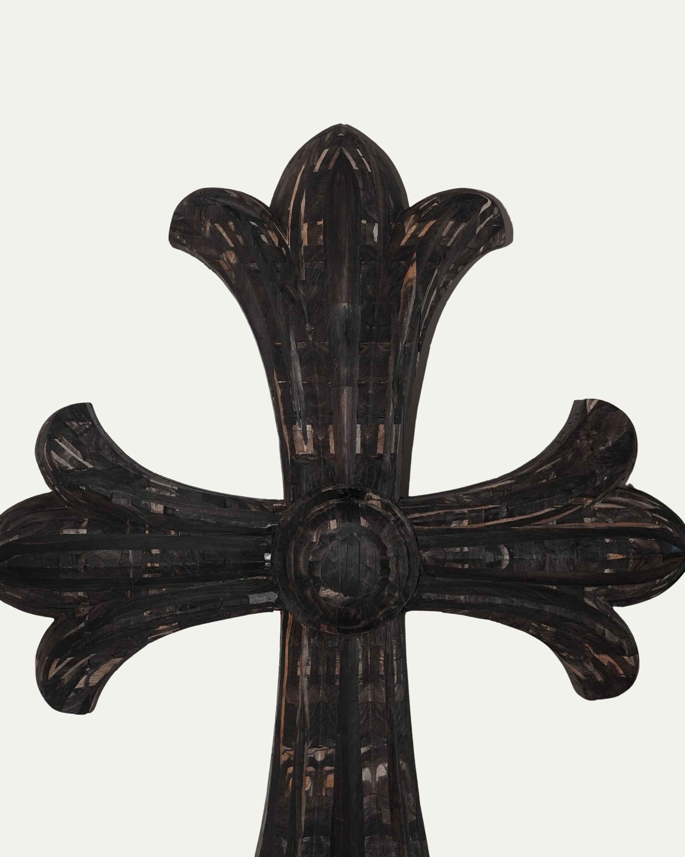 6 Foot Pressed Ebony Wood Cross