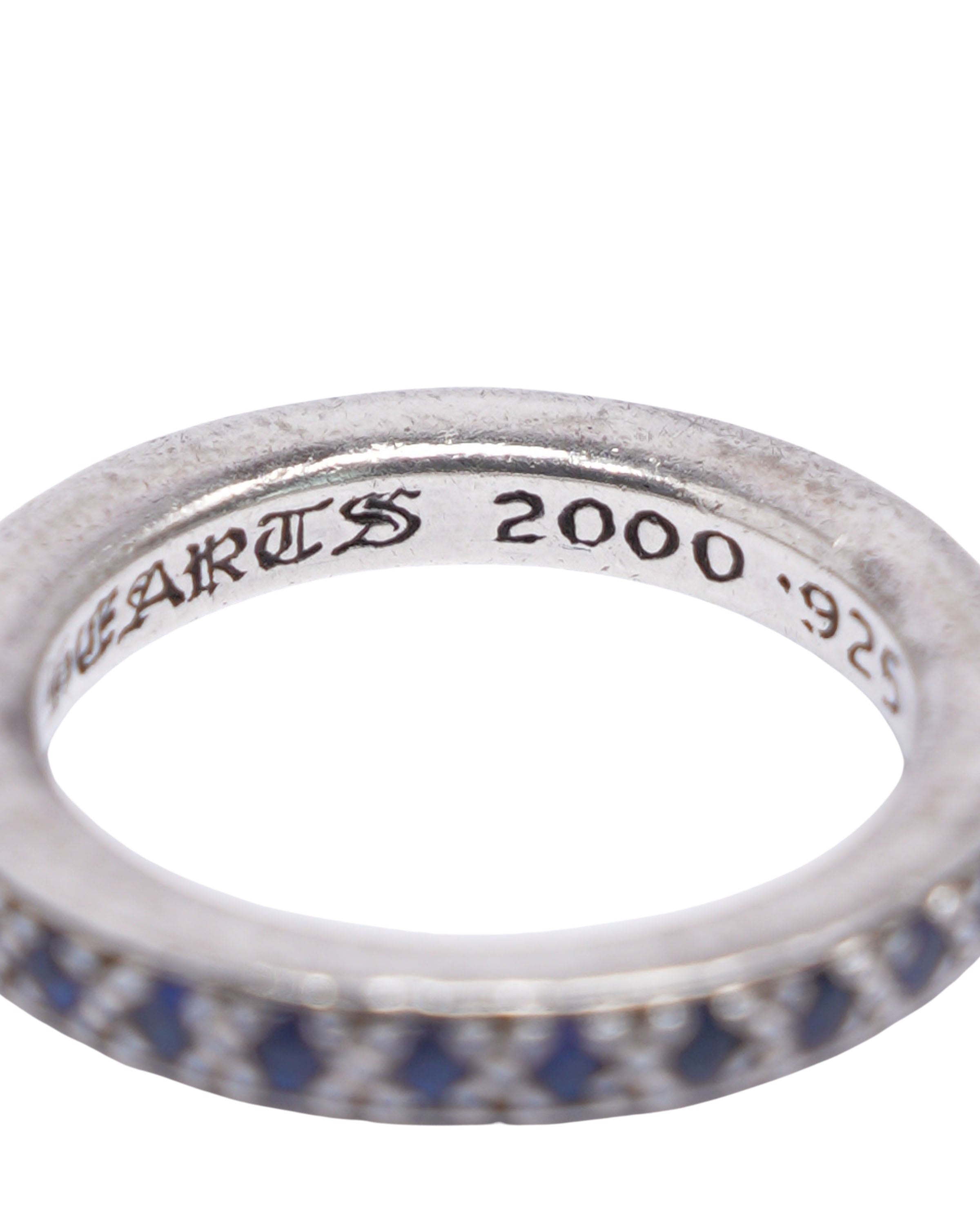Silver & Blue Sapphire Band Ring