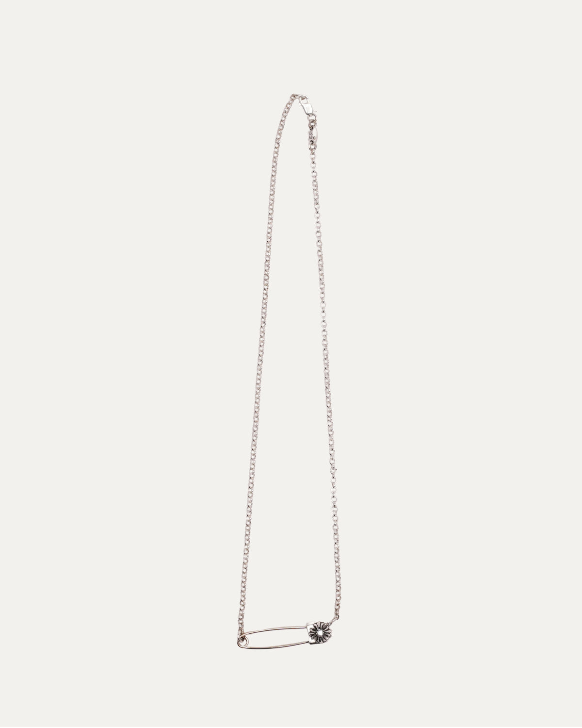 Diamond Safety Pin Necklace