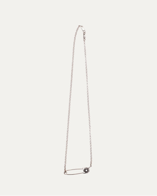 Diamond Safety Pin Necklace