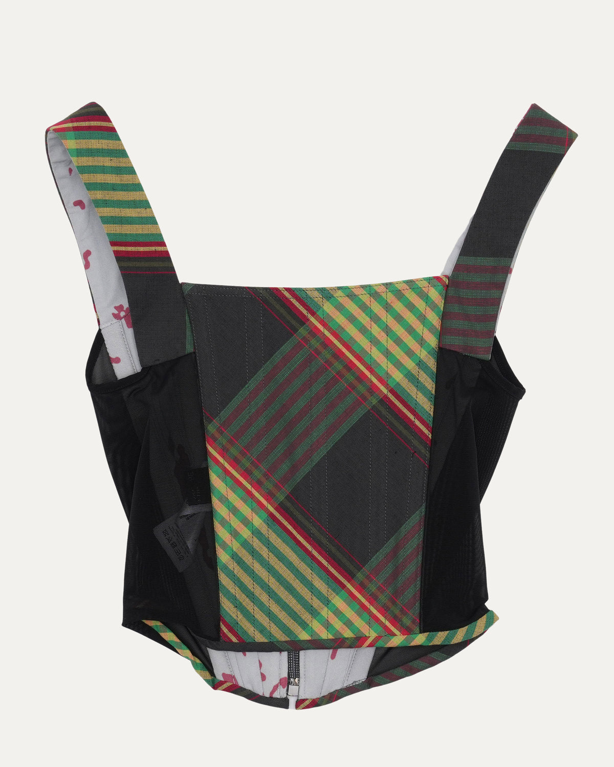 Linen Plaid Corset Top