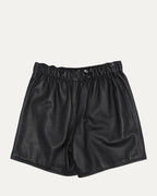 Cross Patch Leather Shorts