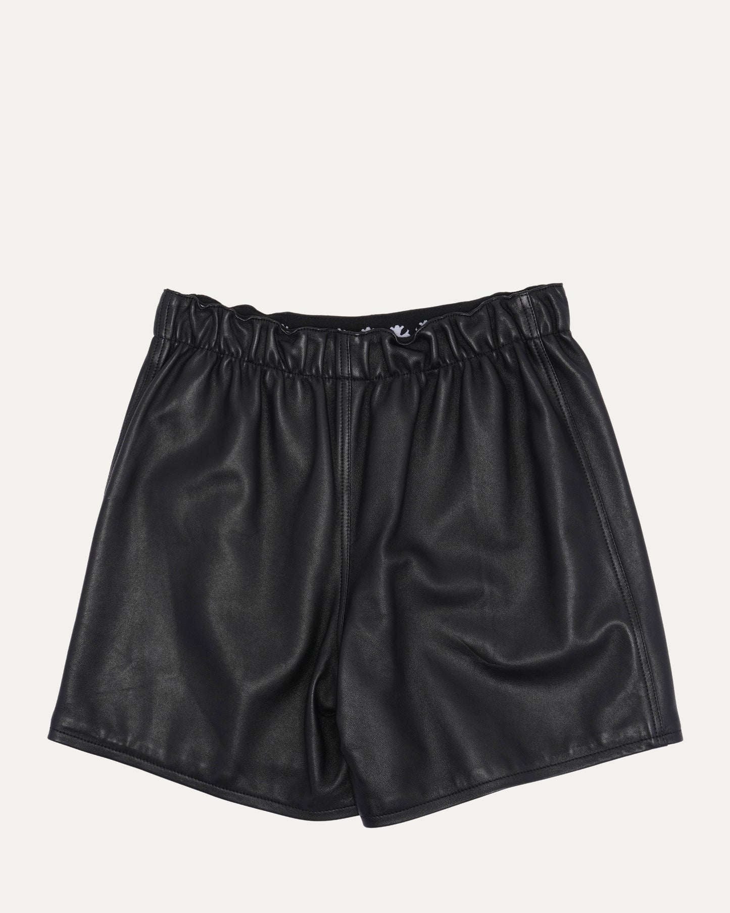 Cross Patch Leather Shorts