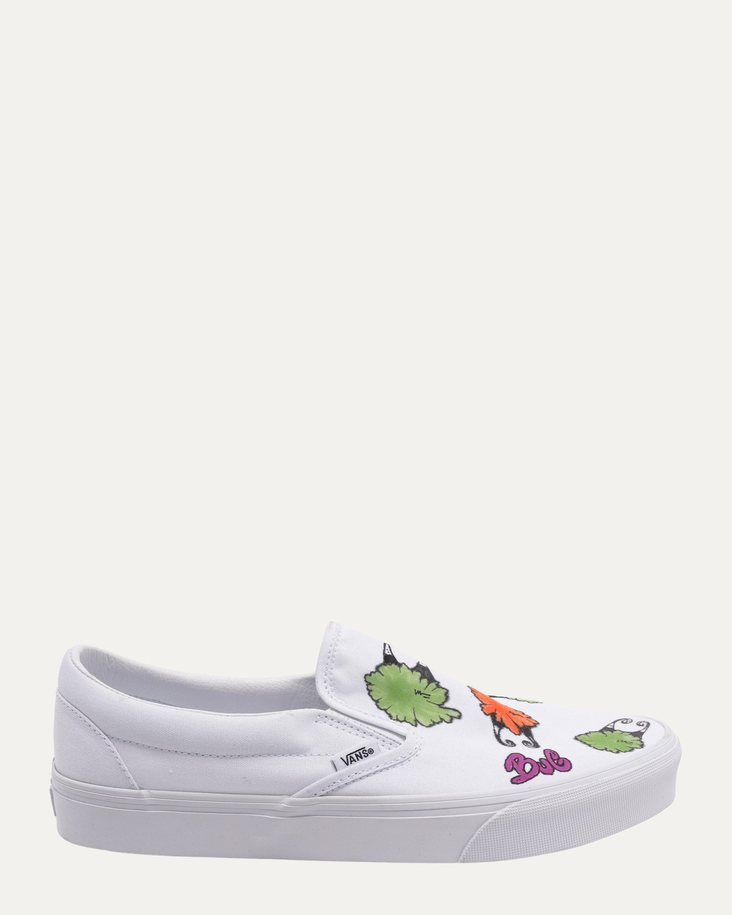 Matty Boy Hand-Painted Bug Vans Slip-On Sneakers
