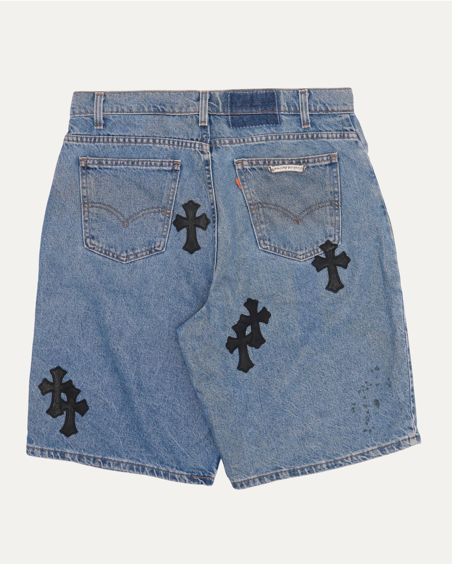 Levi's Orange Tab Cross Patch Denim Shorts