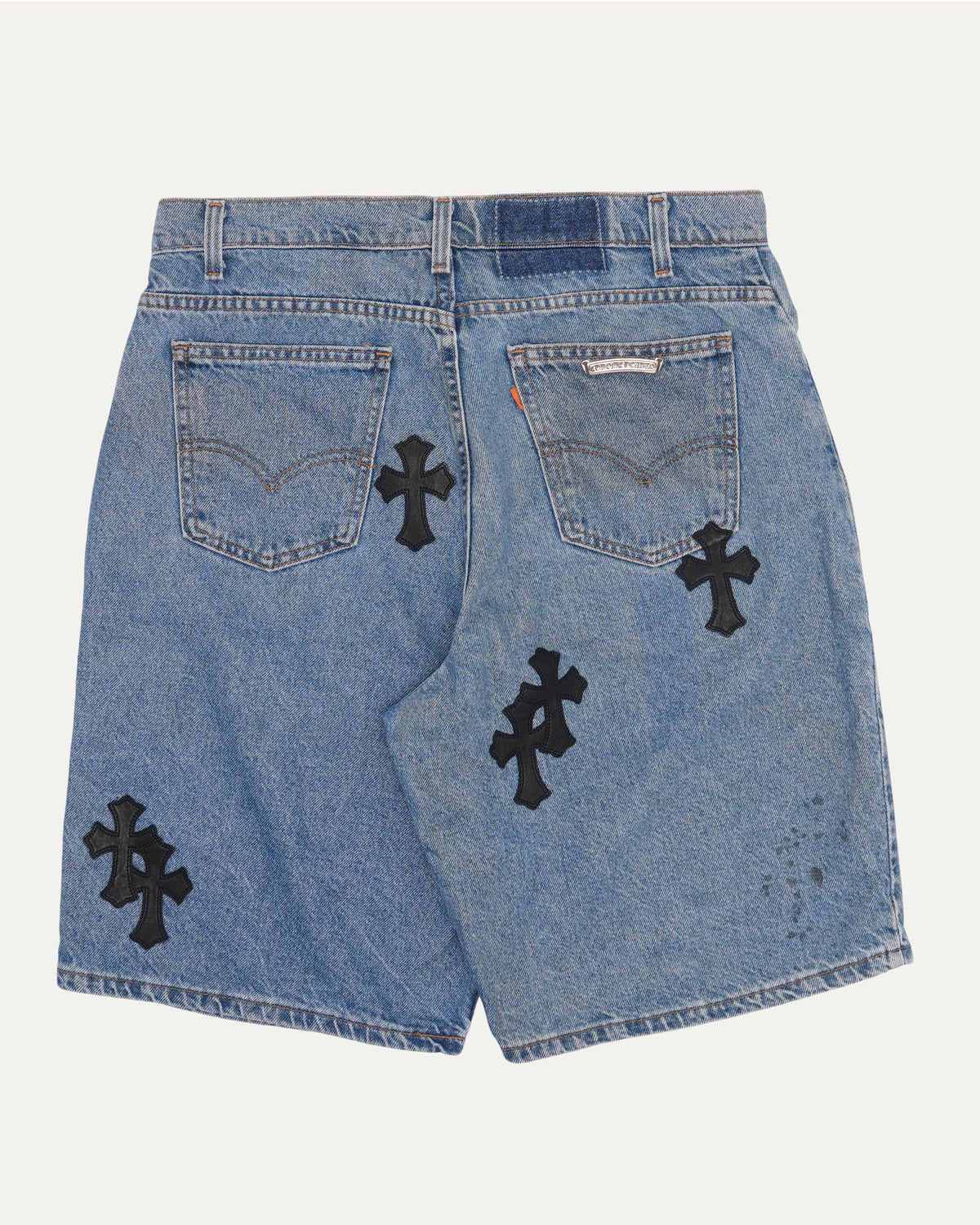 Levi's Orange Tab Cross Patch Denim Shorts