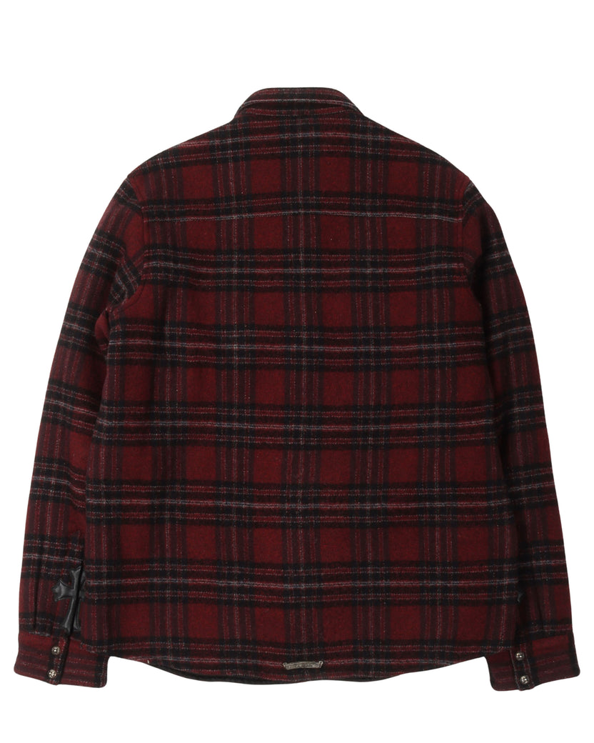 Cross Patch Padded Wool Flannel Shirt