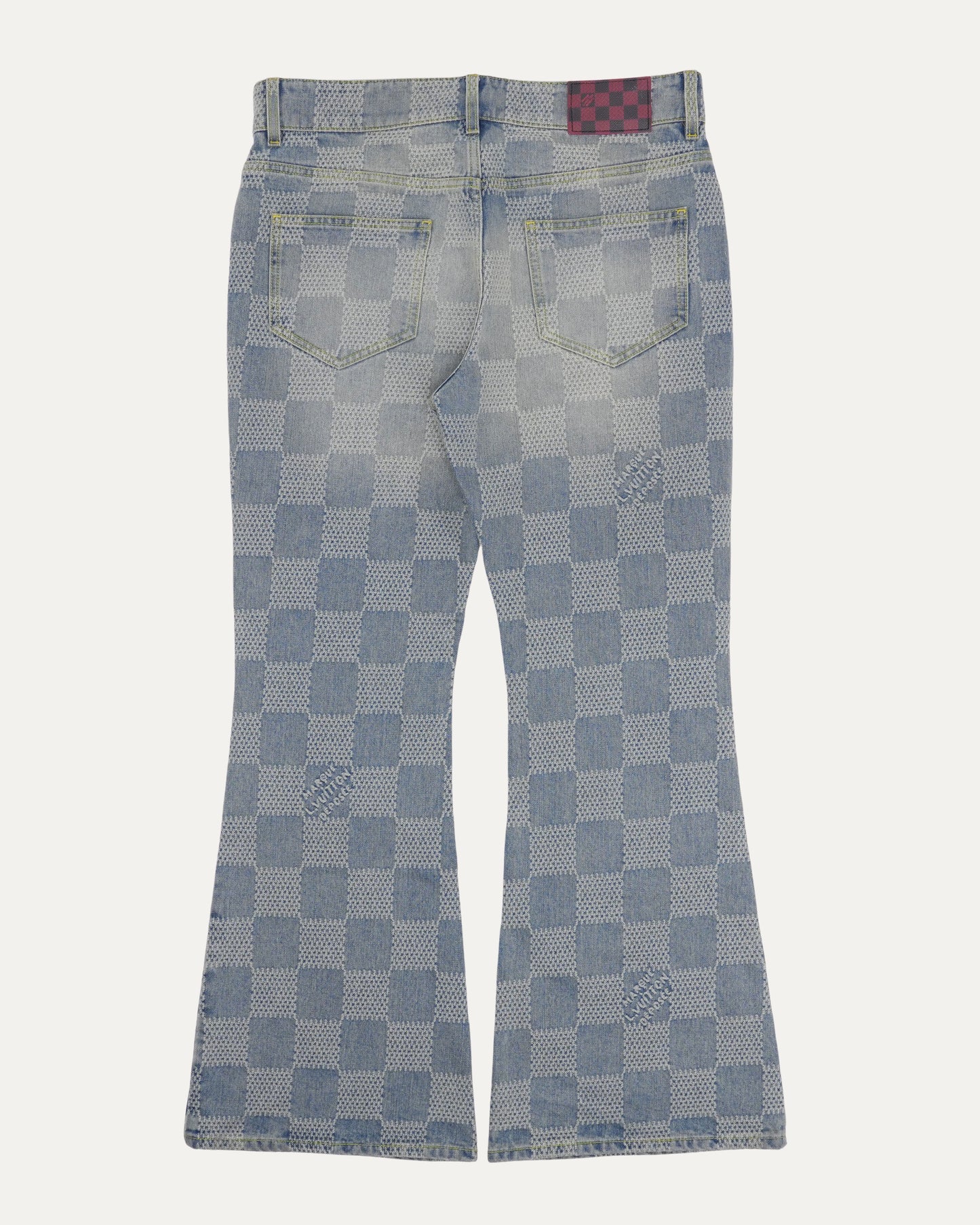 Damier Bootcut Flare Jeans