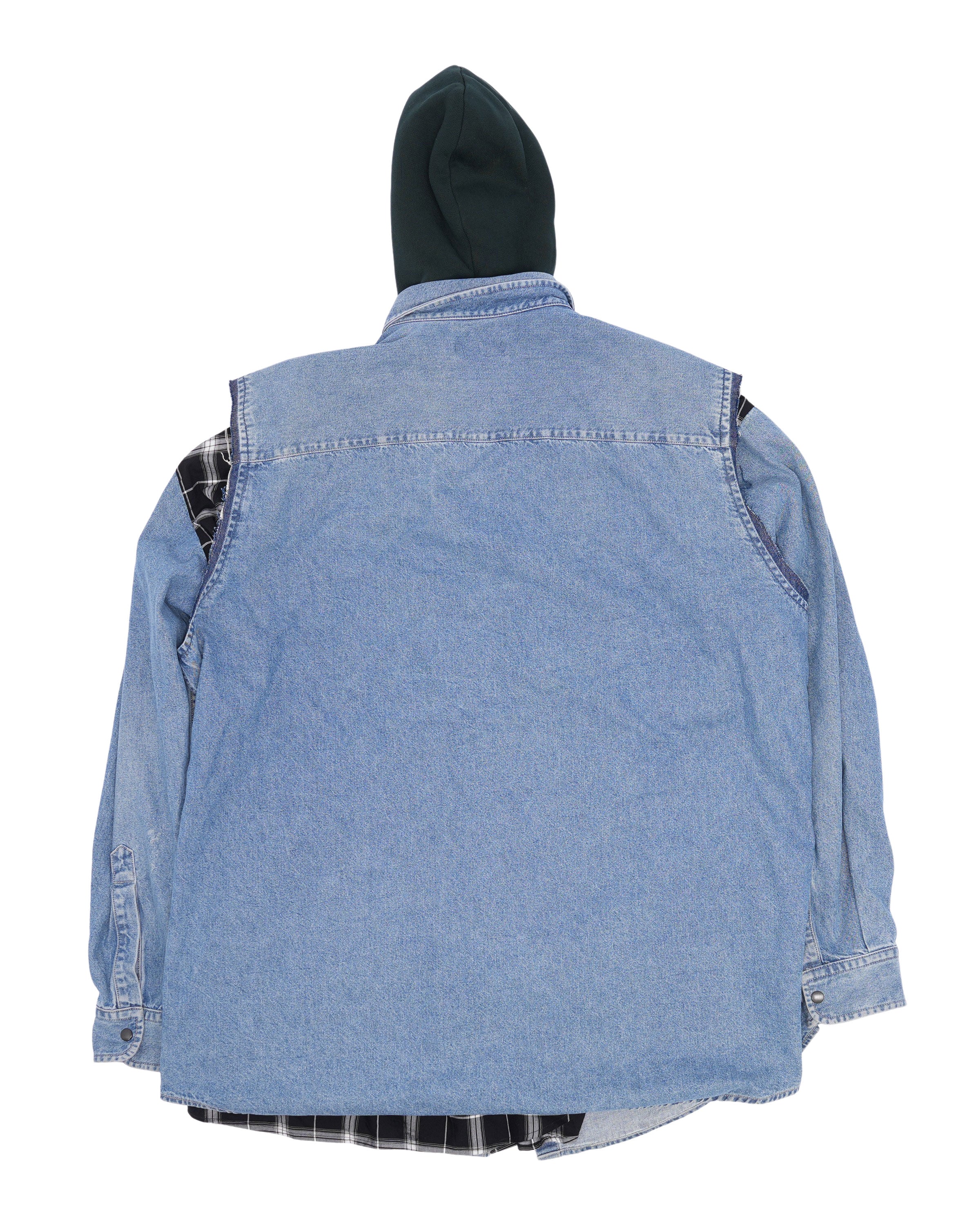 Twinset Denim & Check Shirt Hoodie