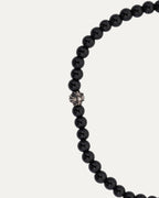 4mm Onyx Plus Ball Bead Bracelet