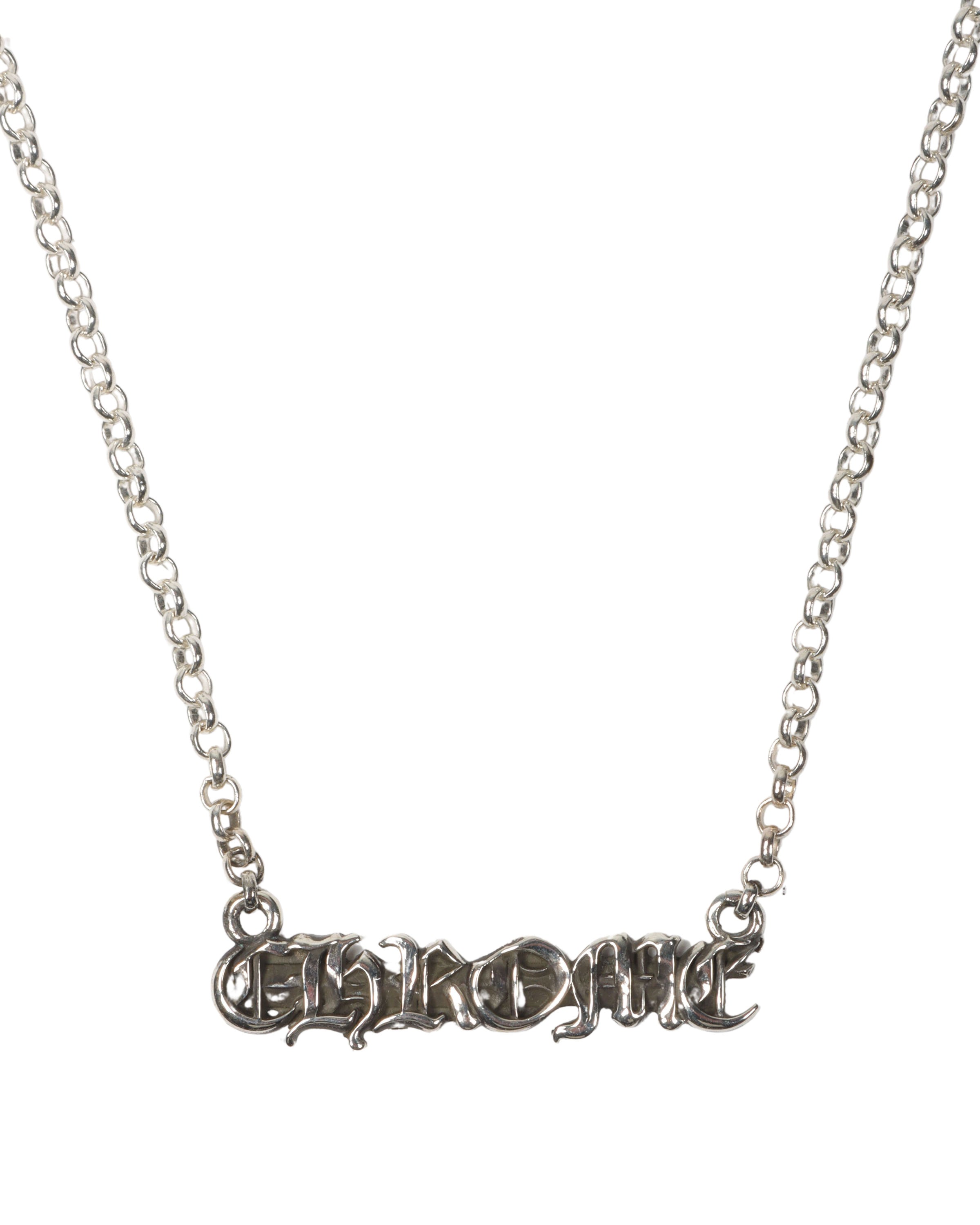 "CHROME" Nameplate Necklace