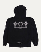 Hairy Cross Horseshoe Logo Zip Up Hoodie