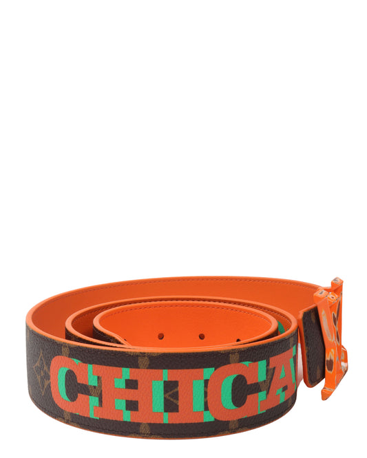 LV Pyramide Cities Exclusive Chicago Reversible Belt
