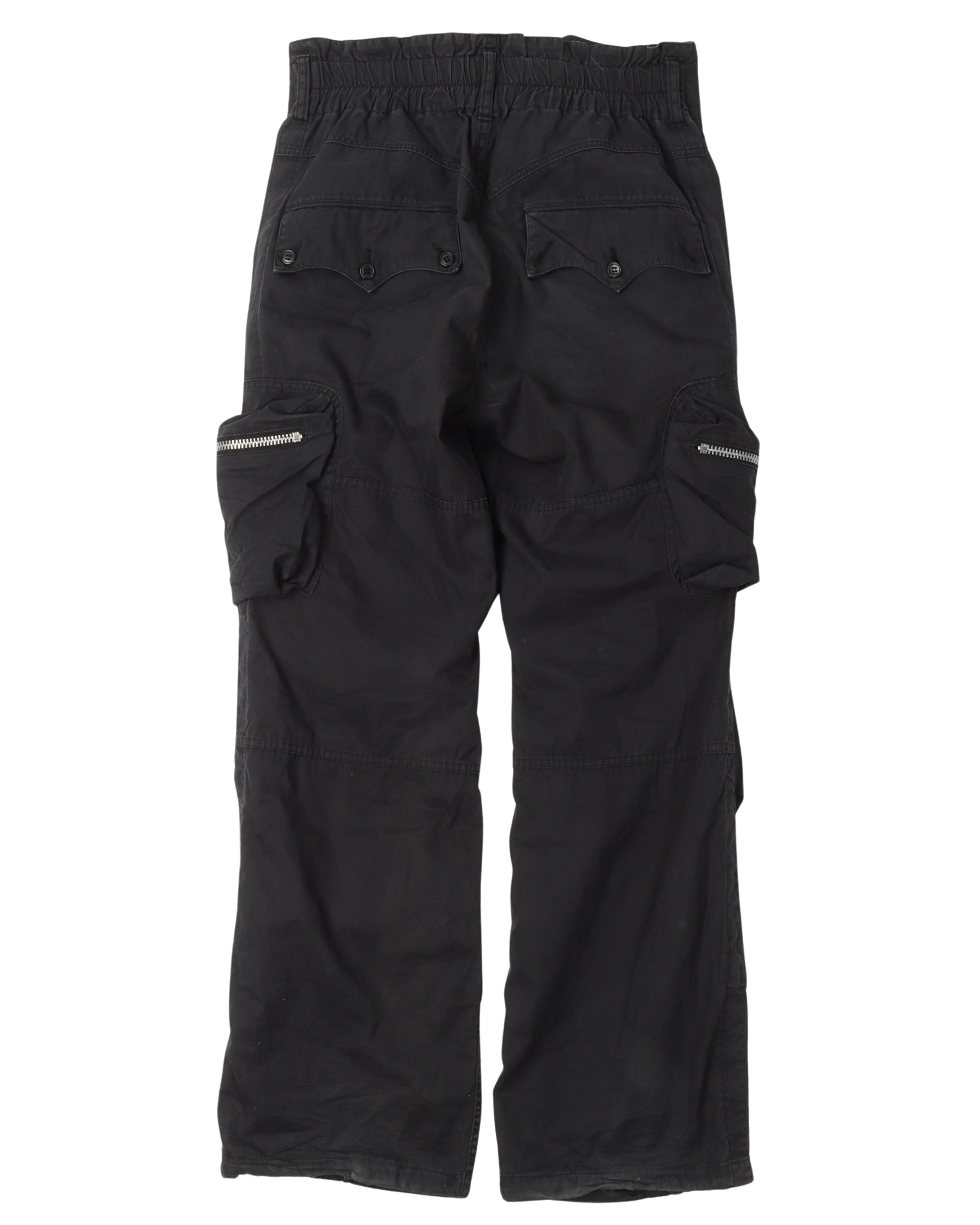 Asymmetrical Zipper Cargo Pants