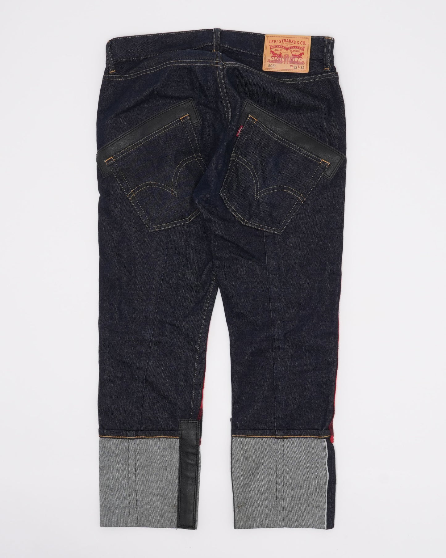 Levi's Comme des Garçons Patchwork Wool Double Knee Jeans