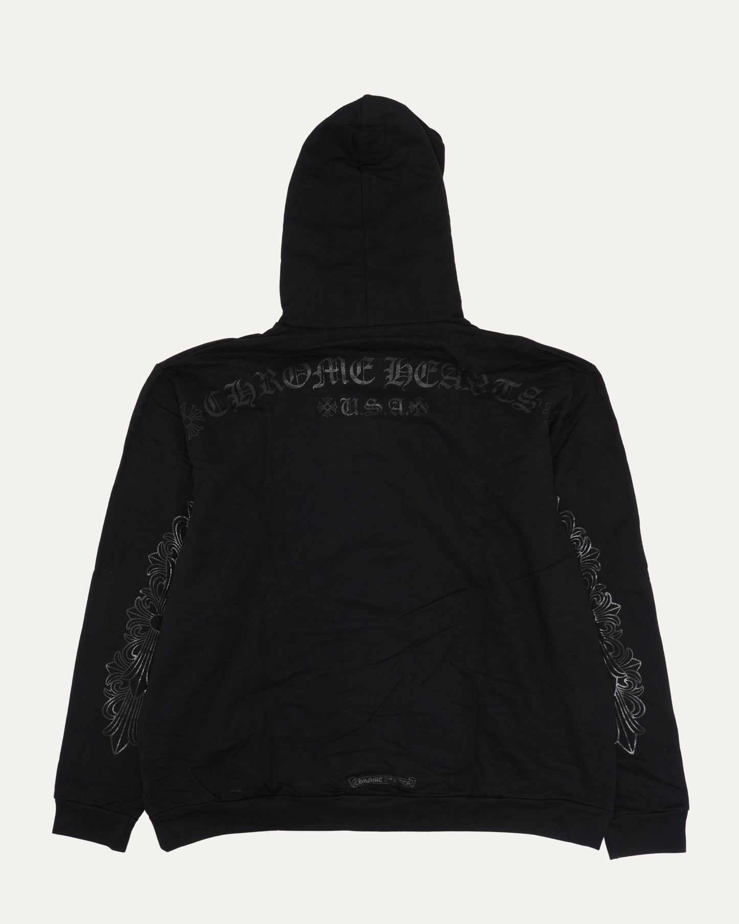 Tonal Glitter Print Horseshoe Logo Hoodie