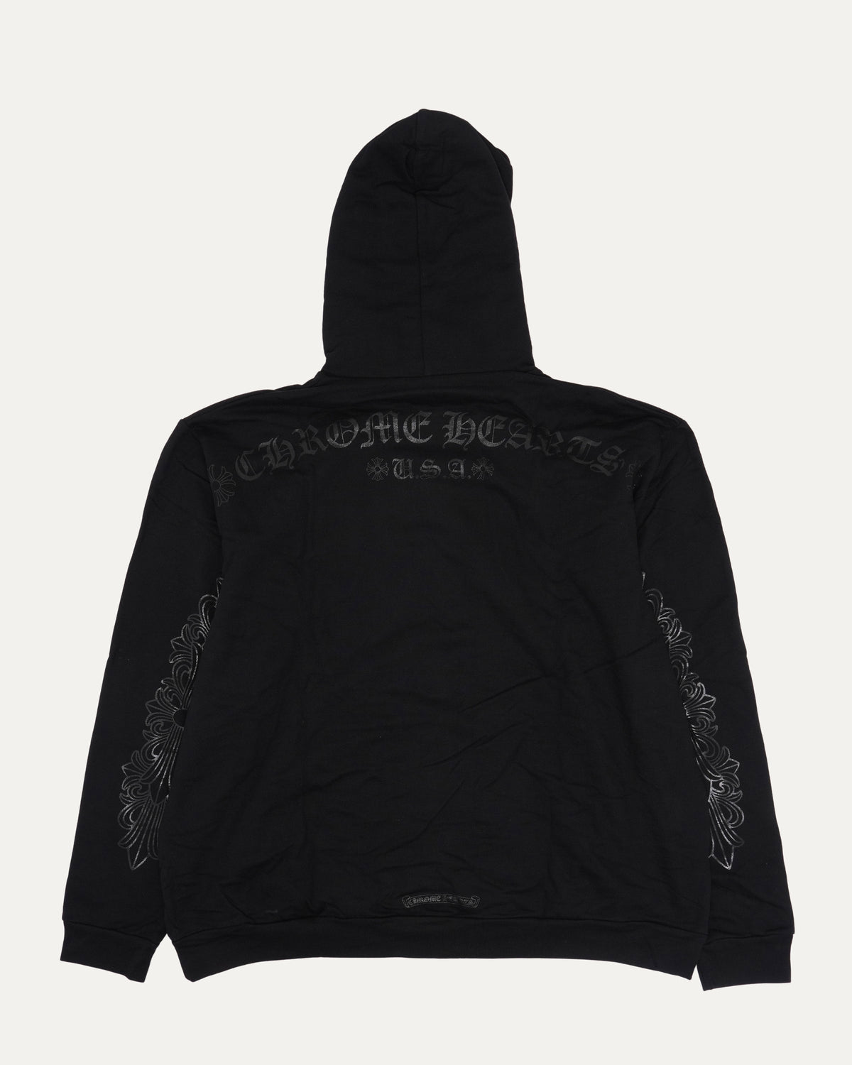 Tonal Glitter Print Horseshoe Logo Hoodie