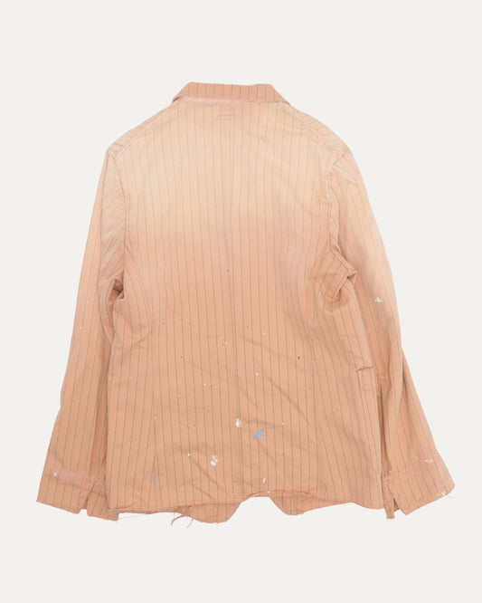Distressed Pinstripe Shop Coat