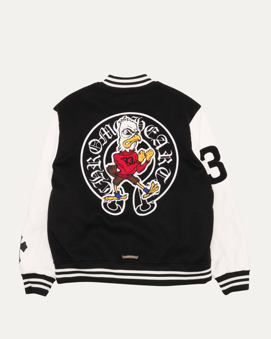 Cashmere and Leather Varsity Jacket