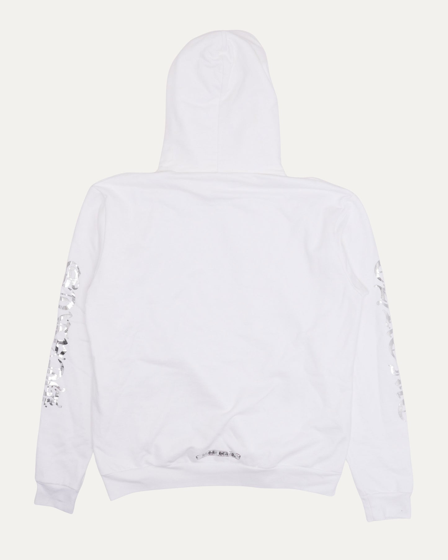 Metallic Print Vertical Logo Hoodie
