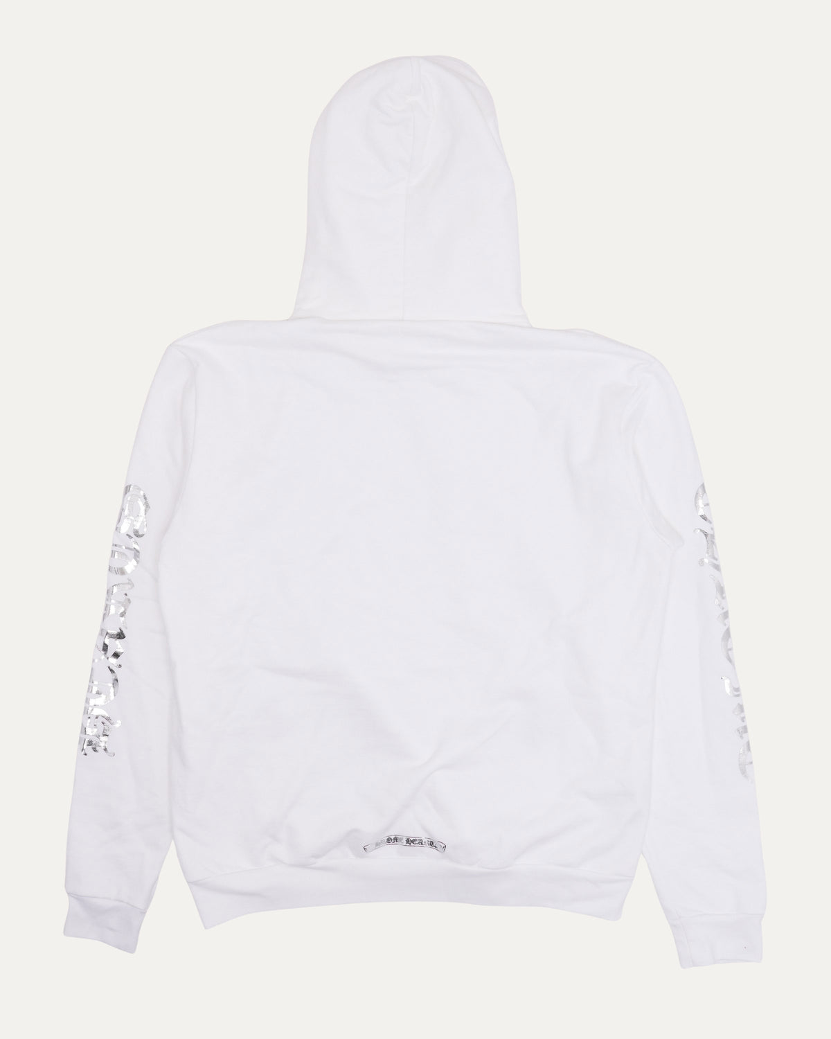 Metallic Print Vertical Logo Hoodie