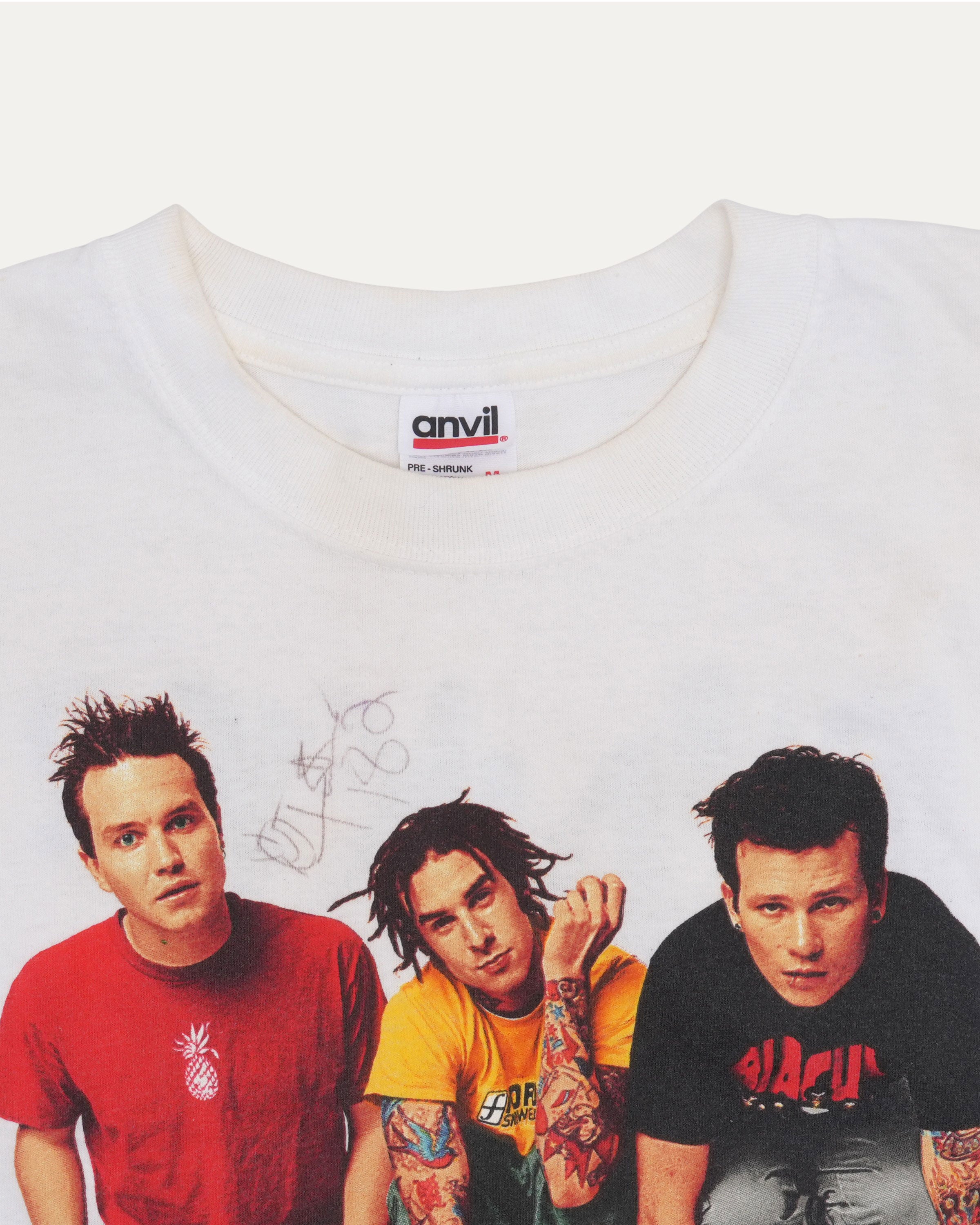 Vintage Blink-182 Signed The Mark Tom And Travis Show Tour 2000 T