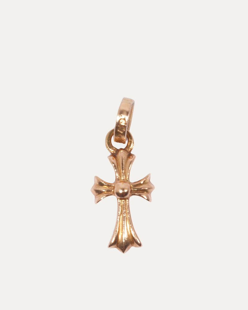 22k Baby Fat Pink Sapphire Cross Charm