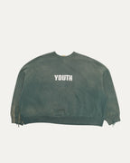 'Youth' Distressed Crewneck Sweatshirt