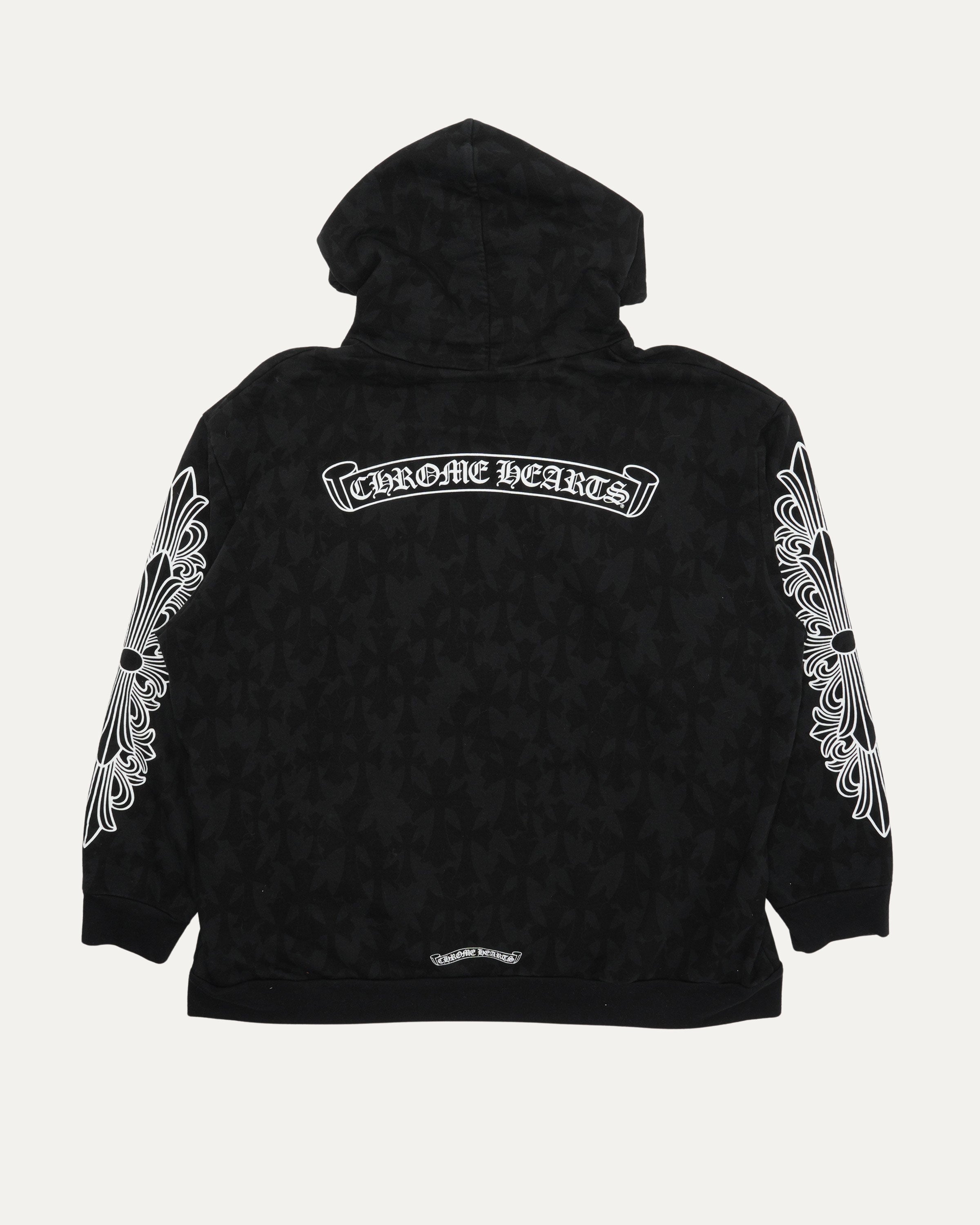 Cemetery Cross Horseshoe Logo Hoodie