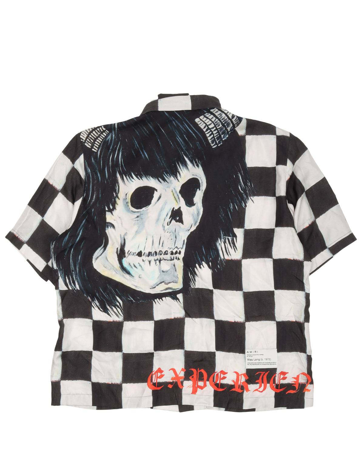 Wes Lang Checkered Silk Bowling Shirt