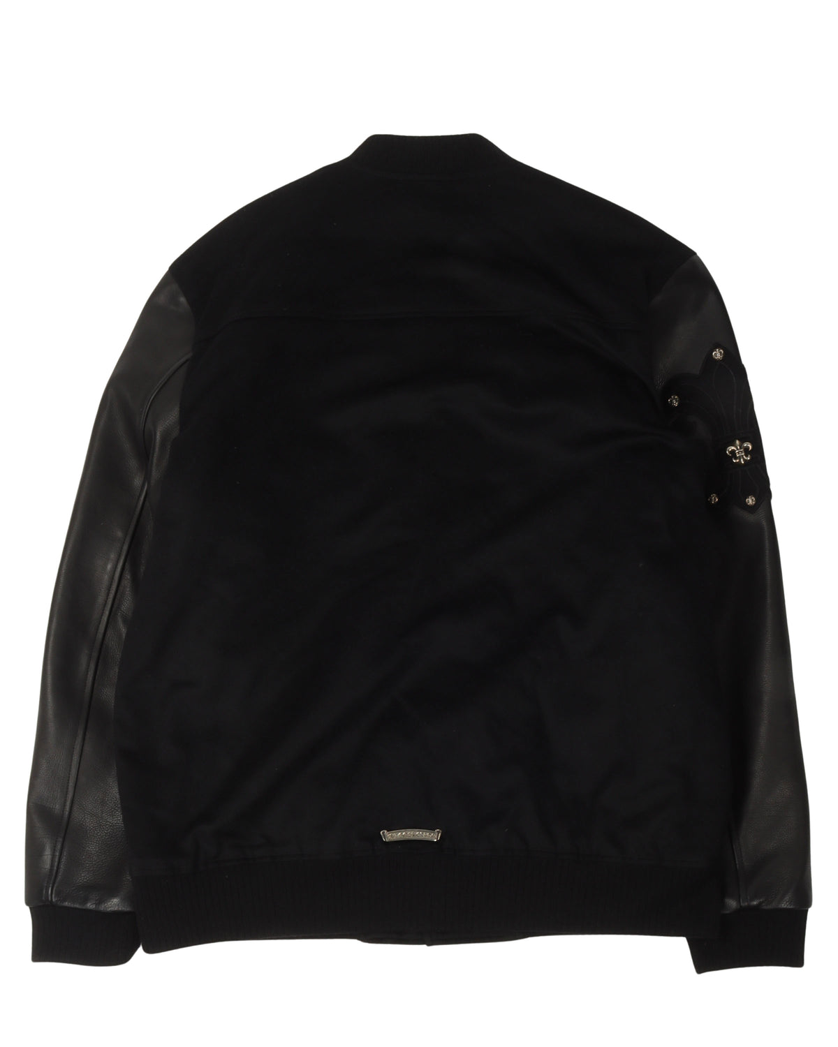 Cross Patch Cashmere Varsity Jacket