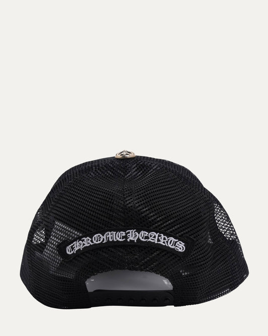 Pony Hair Cemetery Cross Patch Trucker Hat