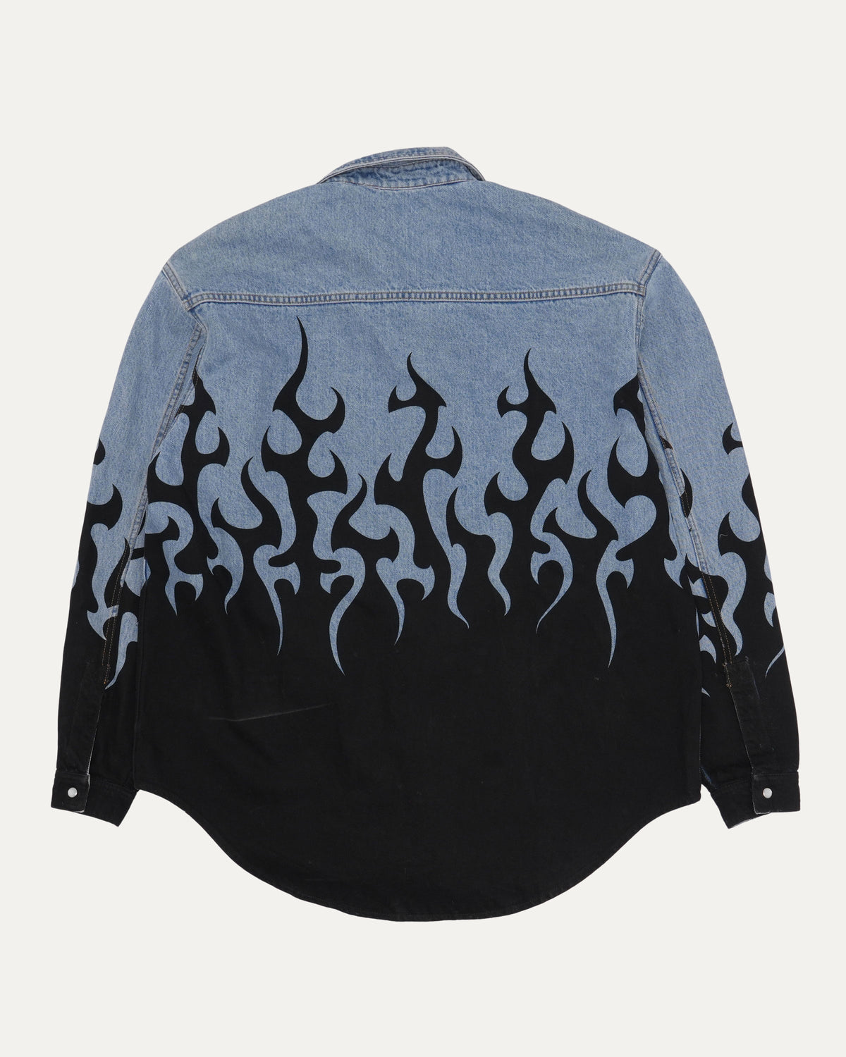 Flame Printed Denim Shirt
